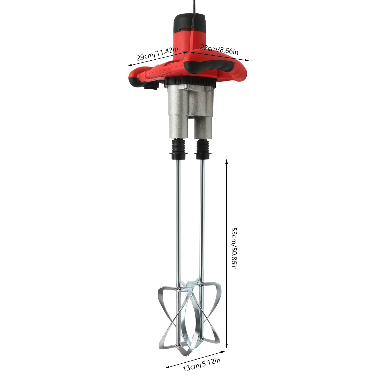 Handheld Paint and Mortar Stirrer Corded Electric 2-Gear Concrete Mixer 6 Speeds Optional Red/Green US/EU Standard 110V