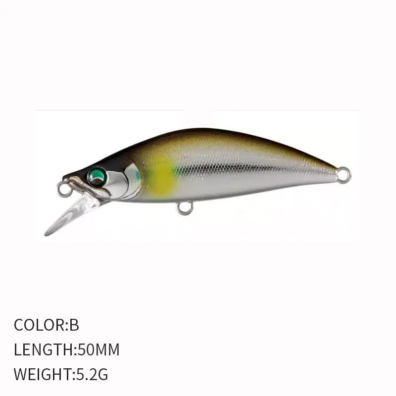 Minnow Hundimiento Diseño Japonés | 50mm 5.2g | Wobbling | Bass, Perca, Lucio y Trucha | Arroyo y Lago - Firu Total Sales