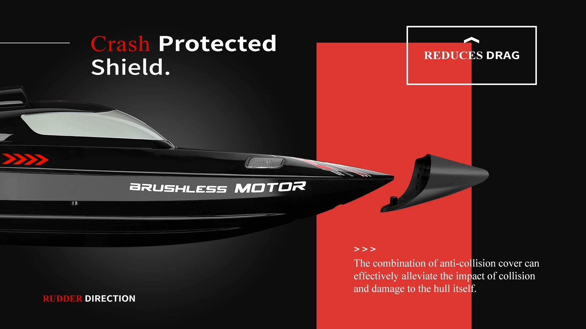 WLtoys WL916 RC Boat 2.4Ghz 55KM/H Brushless High Speed Racing Ship Remote Control Speedboat Toys For Adults with 2 Batteries - Firu Total Sales