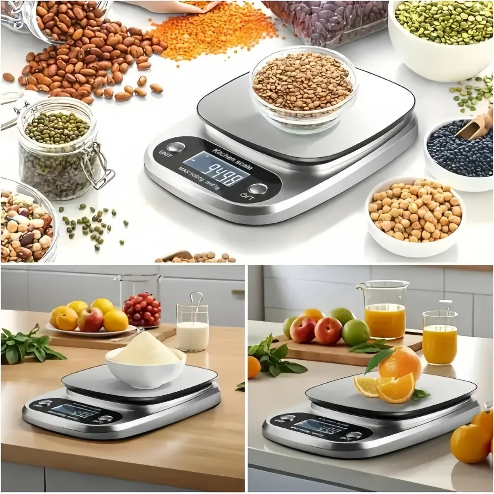 Digital Kitchen Scale 10kg/1g | LCD High Precision | Coffee Baking Jewelry Portable