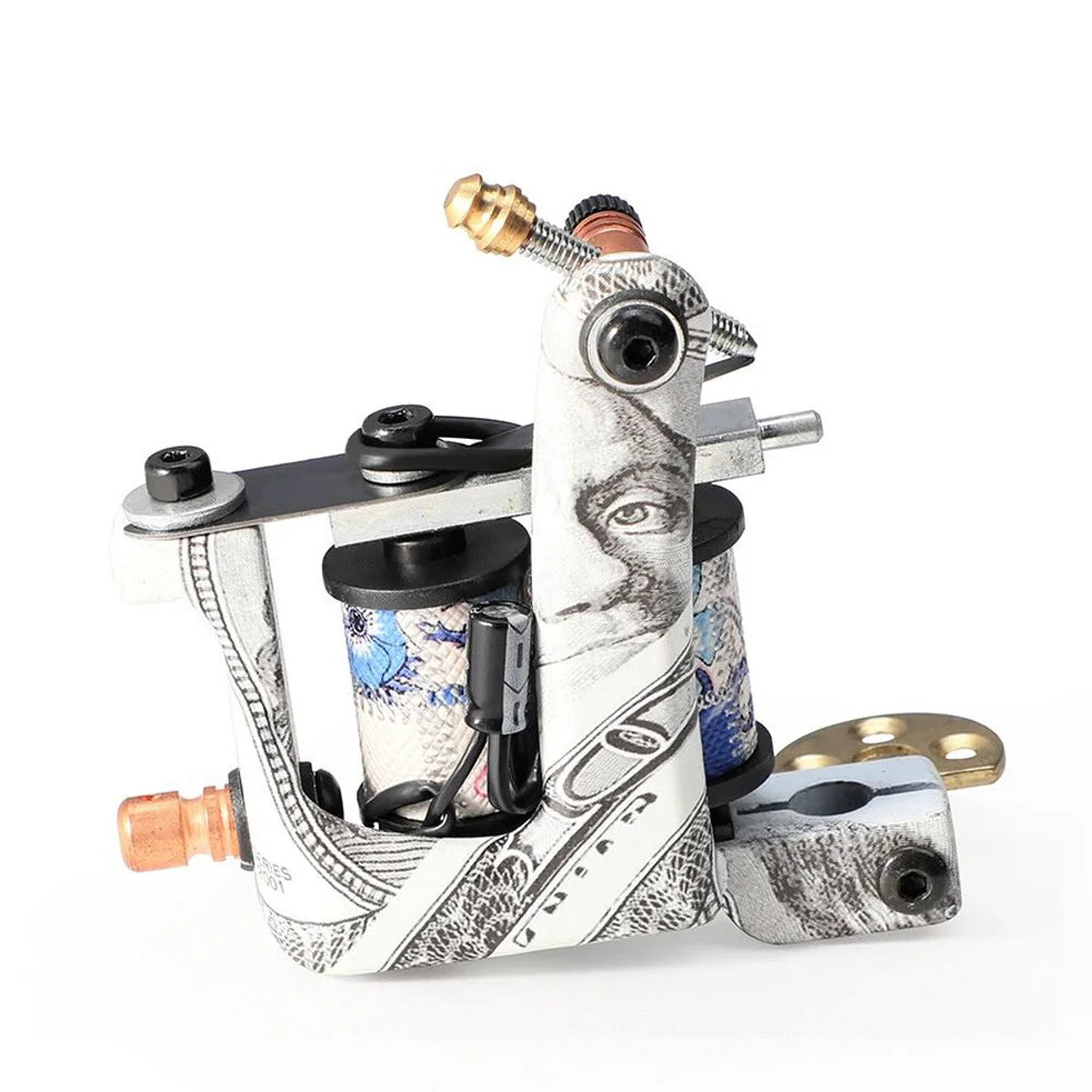 Professional Coil Tattoo Machine Gun 10 Wraps Cast Iron Tattoo Coil Machine for Tattoo Liner and Shader Traditional Tattoo Gun