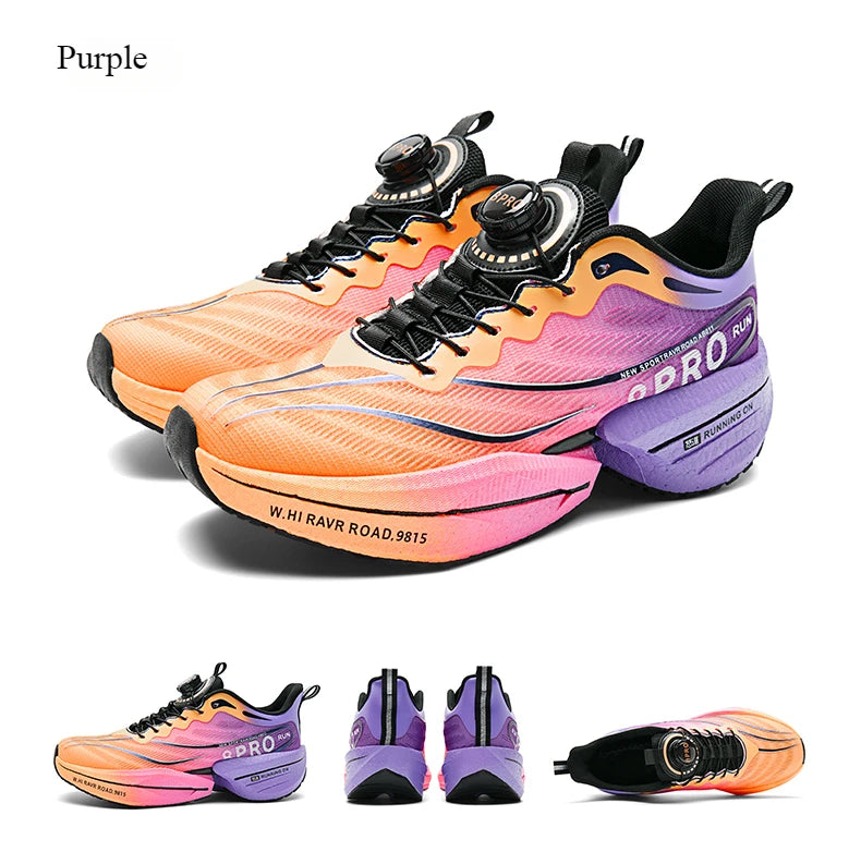 Tenis Running Maratón Placa de Carbono | Transpirable | Malla Ligera | Hombre y Mujer | Antideslizante