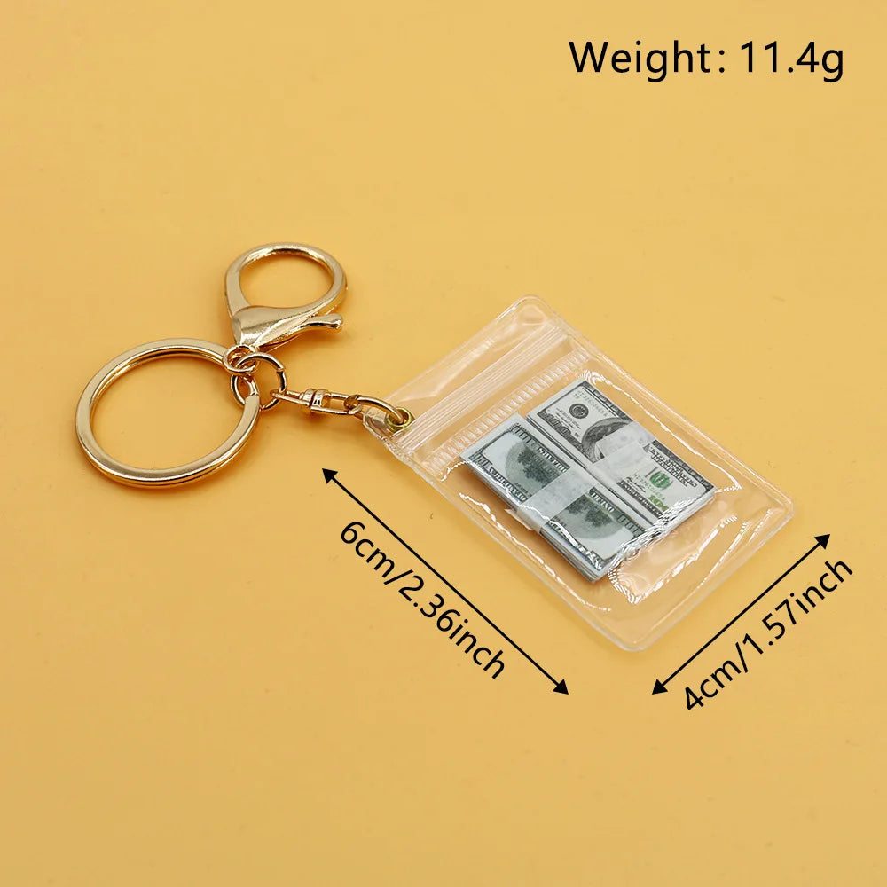 The Unique Handcrafted Keychain And Mini Wallet Of The Simulated US Dollar Bill Make The Perfect Gift For Friends