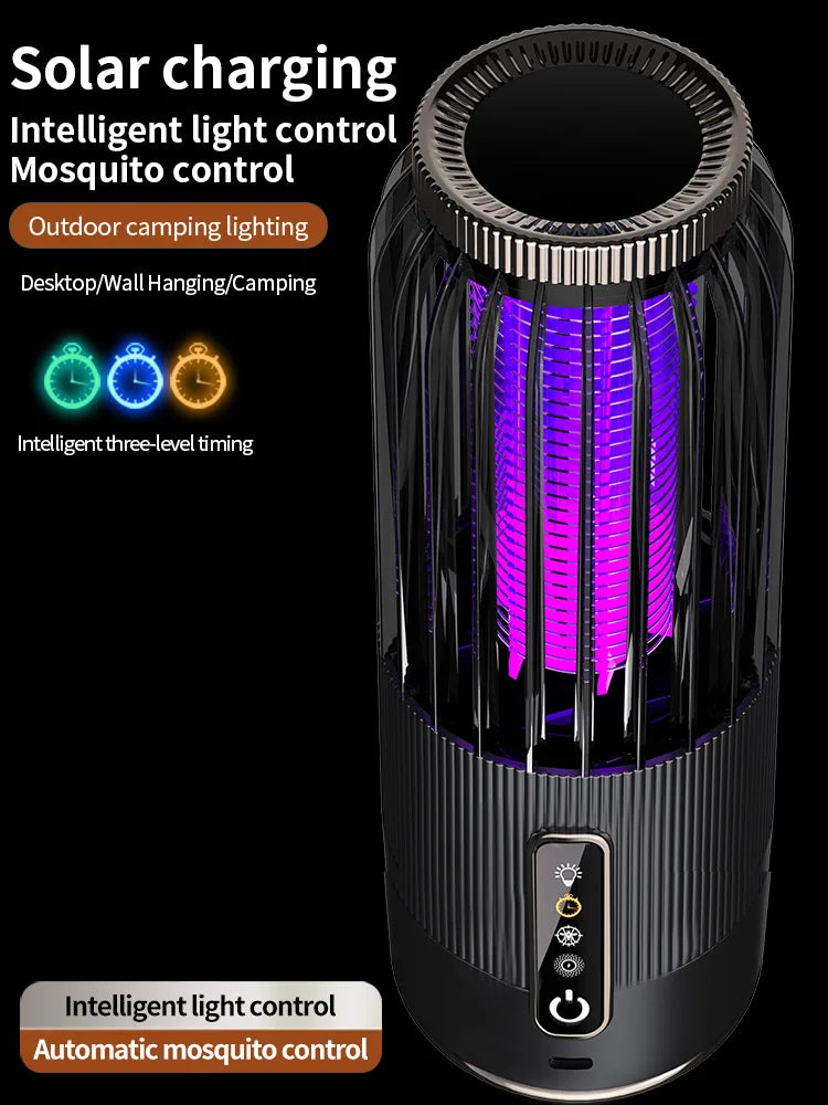 Lámpara Solar Mata Mosquitos Exterior | Recargable | Repelente Hogar | Certificada CE ☀️ - Firu Total Sales