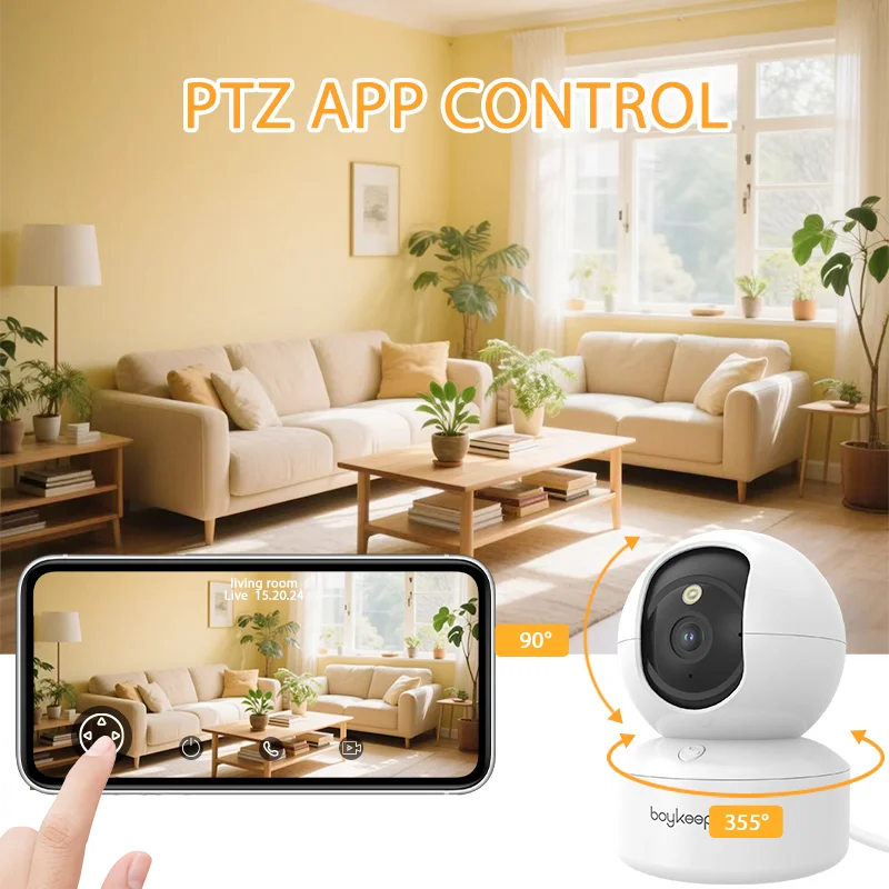 BoyKeep 2K Smart WiFi Security Camera | 360° Pan & Tilt | 5G/2.4GHz | Baby & Pet Monitor