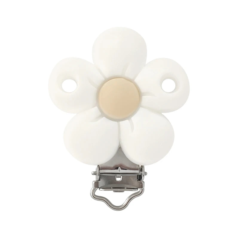 1/3/10pcs Silicone Flower Pacifier Clips Food Grade Teethers For Baby DIY Baby Soother Nursing Pacifier Chain Accessories