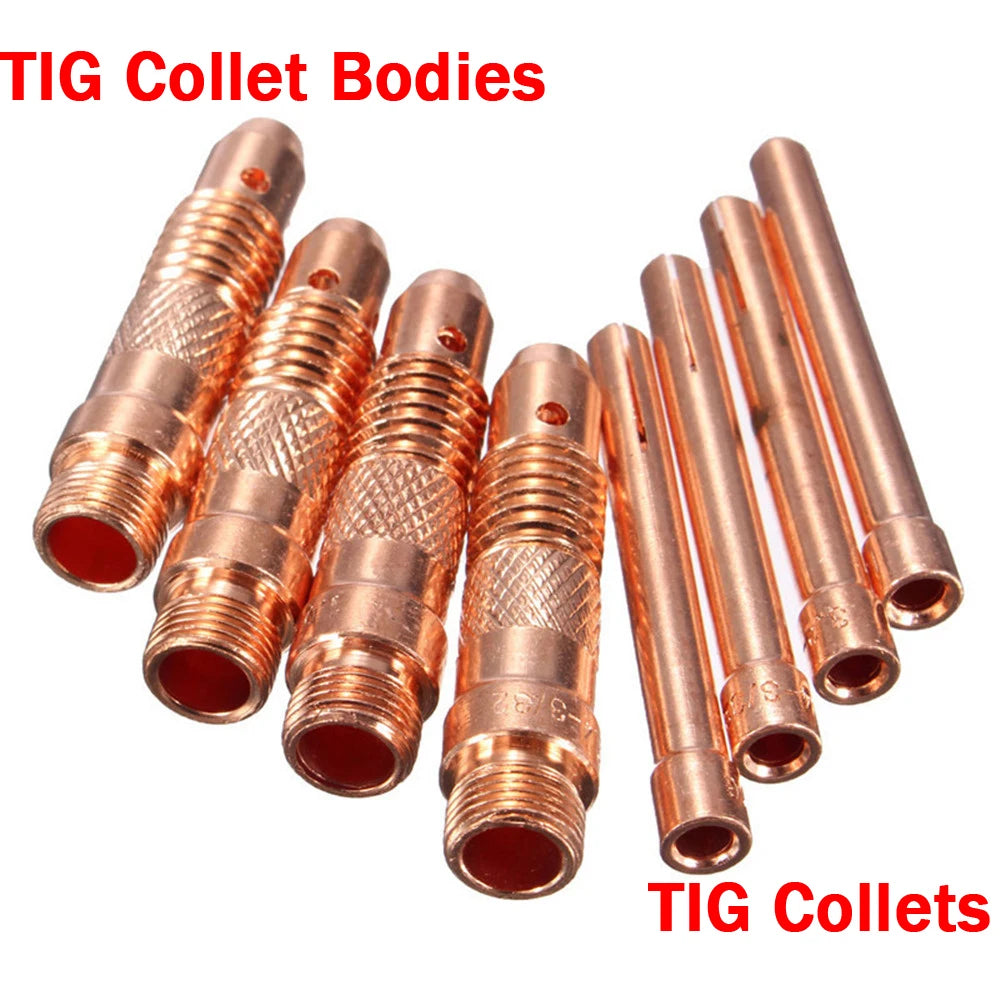 WP17 WP18 WP26 Argon Welding Torch Consumable Collet Body 1.0mm 1.6mm 2.0mm 2.4mm 3.2mm 4.0mm TIG Tungstens Electrodes Collet