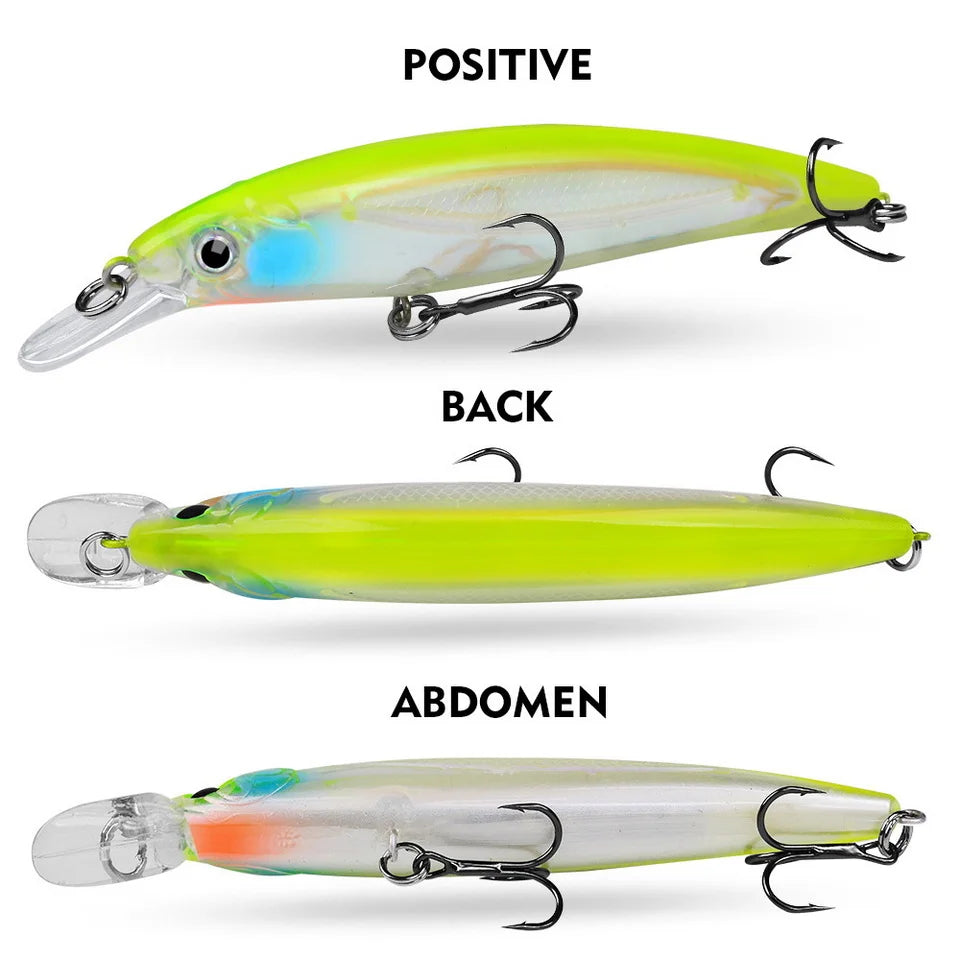 SANMO Minnow Biónico Luminoso | 7g/14g/40g | 90/110/160mm | Flotante | Longcast | Mar, Lago y Río - Firu Total Sales