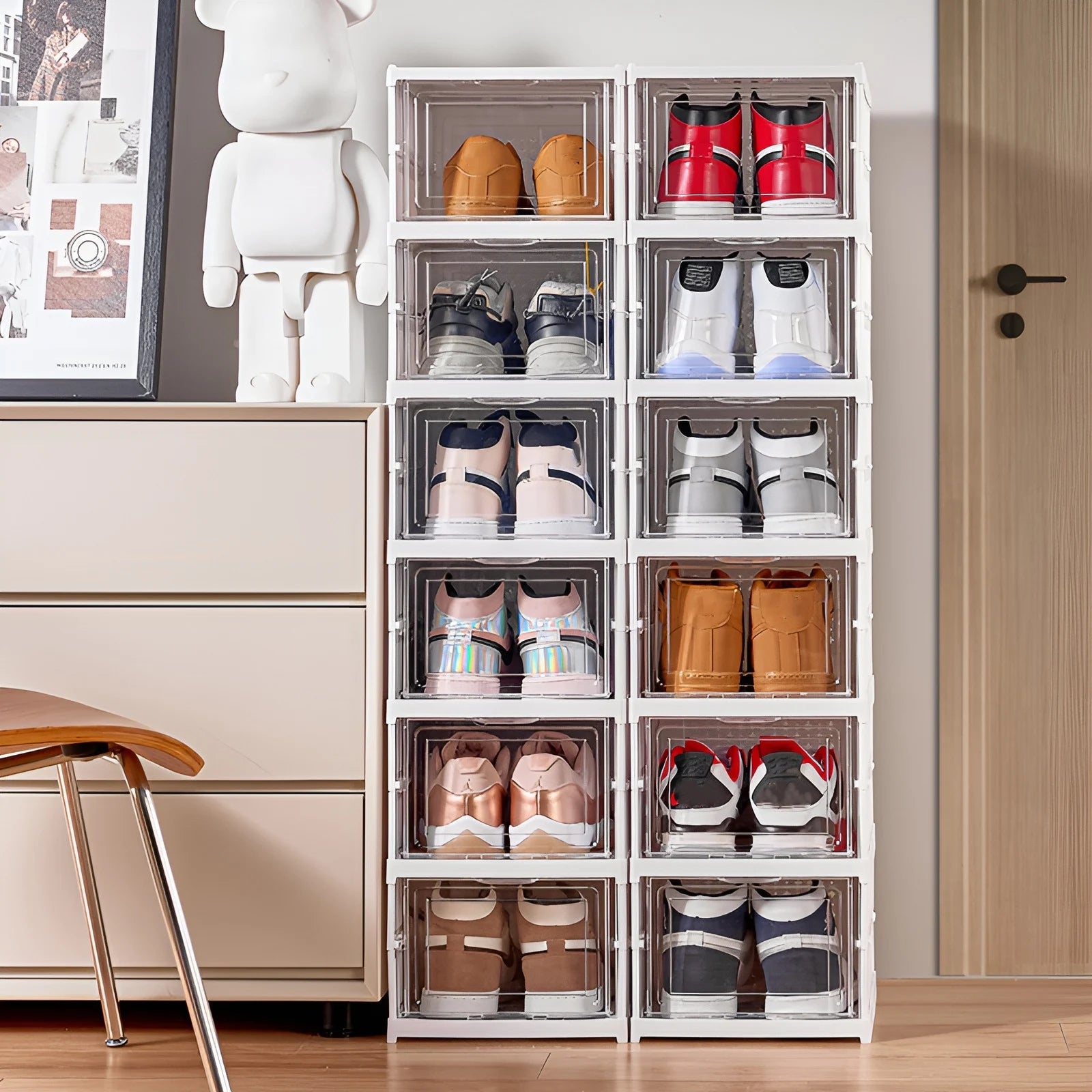 Cajas Apilables para Zapatos 6 Niveles | Transparentes | Organizador Antipolvo