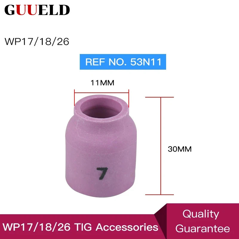 Plastic Welding Nozzle 10pcs 53N Series TIG Welding Ceramic Cup   Nozzle For WP-9/20/22/24/25 Torch Welding