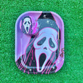 2 Pieces Spooky Ghost Halloween Rolling Tray Herb Grinder Kit Tobacco Smoke Accessories