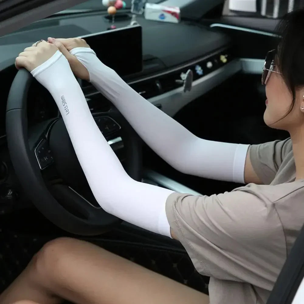 Compression UV Sleeves 1Pair Sports Arm for Basketball Cycling Running Volleyball Summer Sunscreen Arm Warmers