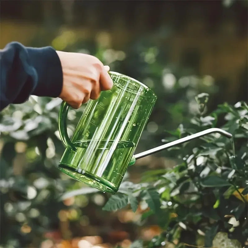 1L Long Spout Watering Can with Gardening Shovel Set Garden Irrigation Spraying Pot for Indoor Outdoor Plants Flower OfficL