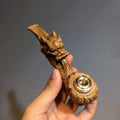 Rosewood Tobacco Pipe for Men, Removable Washable Exquisite Carving Cigarette Holder Pipes Smoking Accessories Gifts Father Male