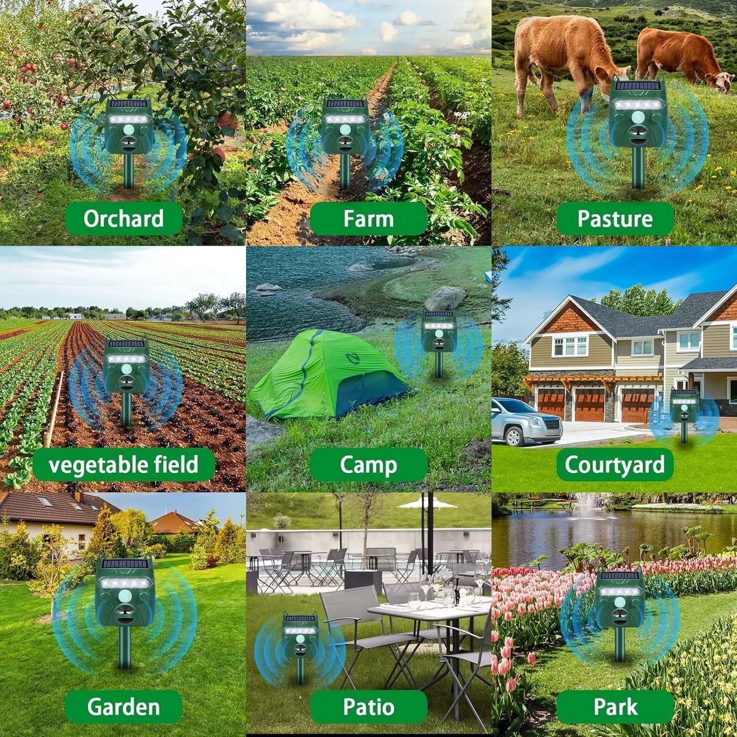 1Pack Animal Repellent Outdoor Solar Animal  with Motion Sensor&LED Strobe Light Cat Repellent Outdoor Deer Repellent Devices
