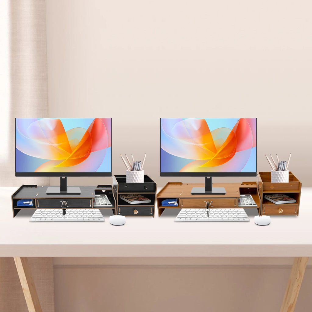 Modern Desktop Monitor Stand Monitor Riser Computer Monitor Booster Stand 17.5*20*16cm For Office And Study