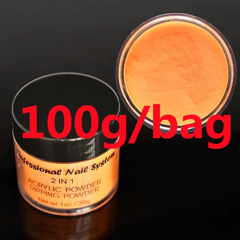 Net100g Nude *Pink Acrylic Powder* 3IN1 Extension/Dipping/Engraving Polymer Builder Powder Fine Profession Nude Crystal Powder