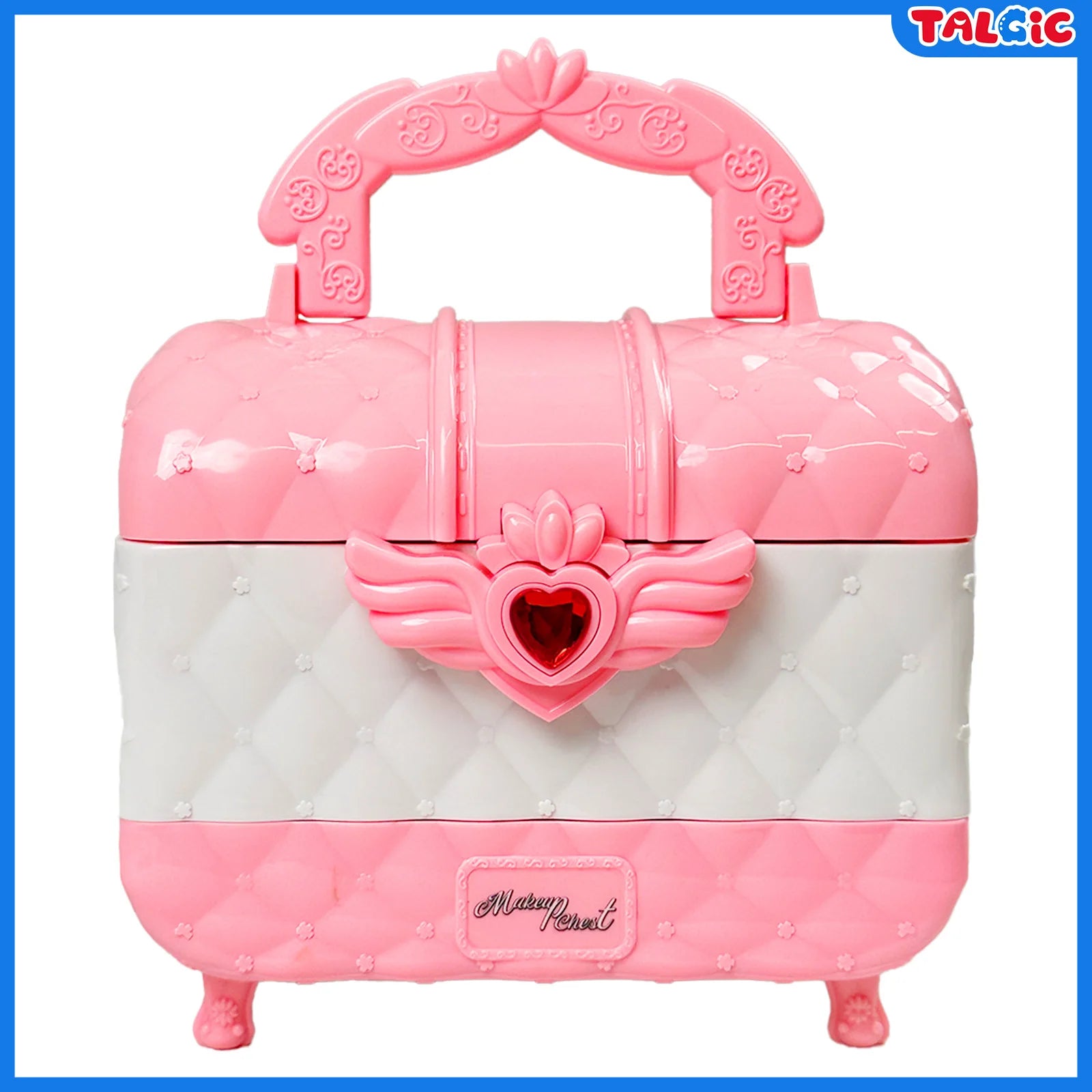 Kids Multi-Layer Foldable Makeup Set - Pretend Play Cosmetic Kit for Girls, Educational and Learning Toy with Storage Box - Firu Total Sales