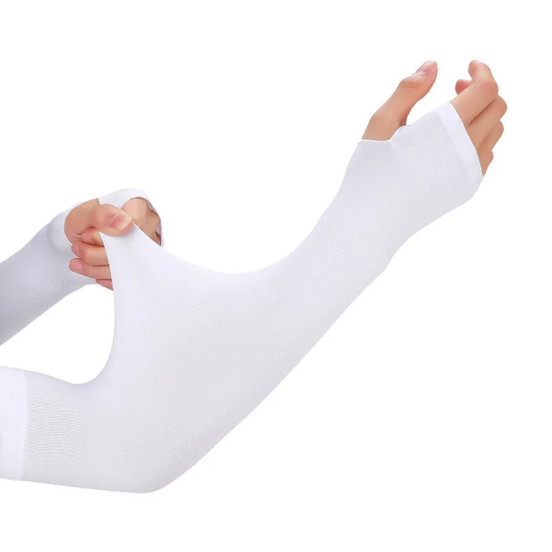 1pc Cooling Ice Sun Sleeves for Arm Breathable UV Protection Arm Sleeves High Elastic Quick Dry Summer Outdoor Sleeves