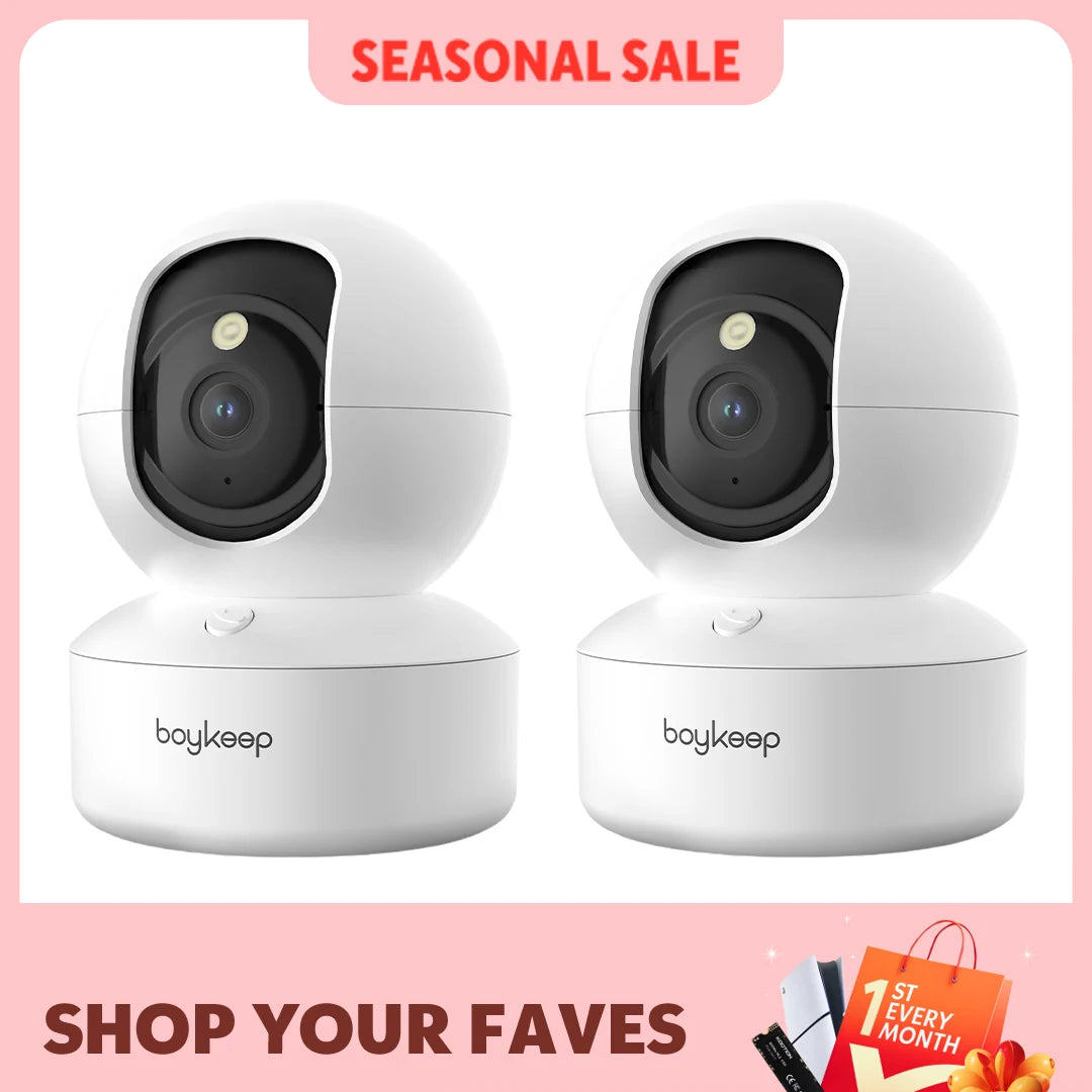 BoyKeep 2K Smart WiFi Security Camera | 360° Pan & Tilt | 5G/2.4GHz | Baby & Pet Monitor
