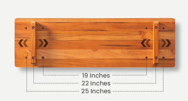 Teak Bathtub Tray Caddy - 29" Wide Adjustable Bathtub Table for Freestanding Tubs, Non-Slip Design with Phone/Wine Holder, Brown