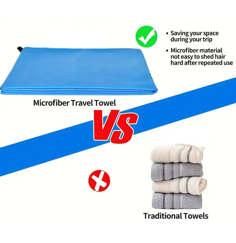 2-pcs Microfibre set sports towel fitness swimming towel body bath towel canbeused for yoga running camping beach WashclothTowel