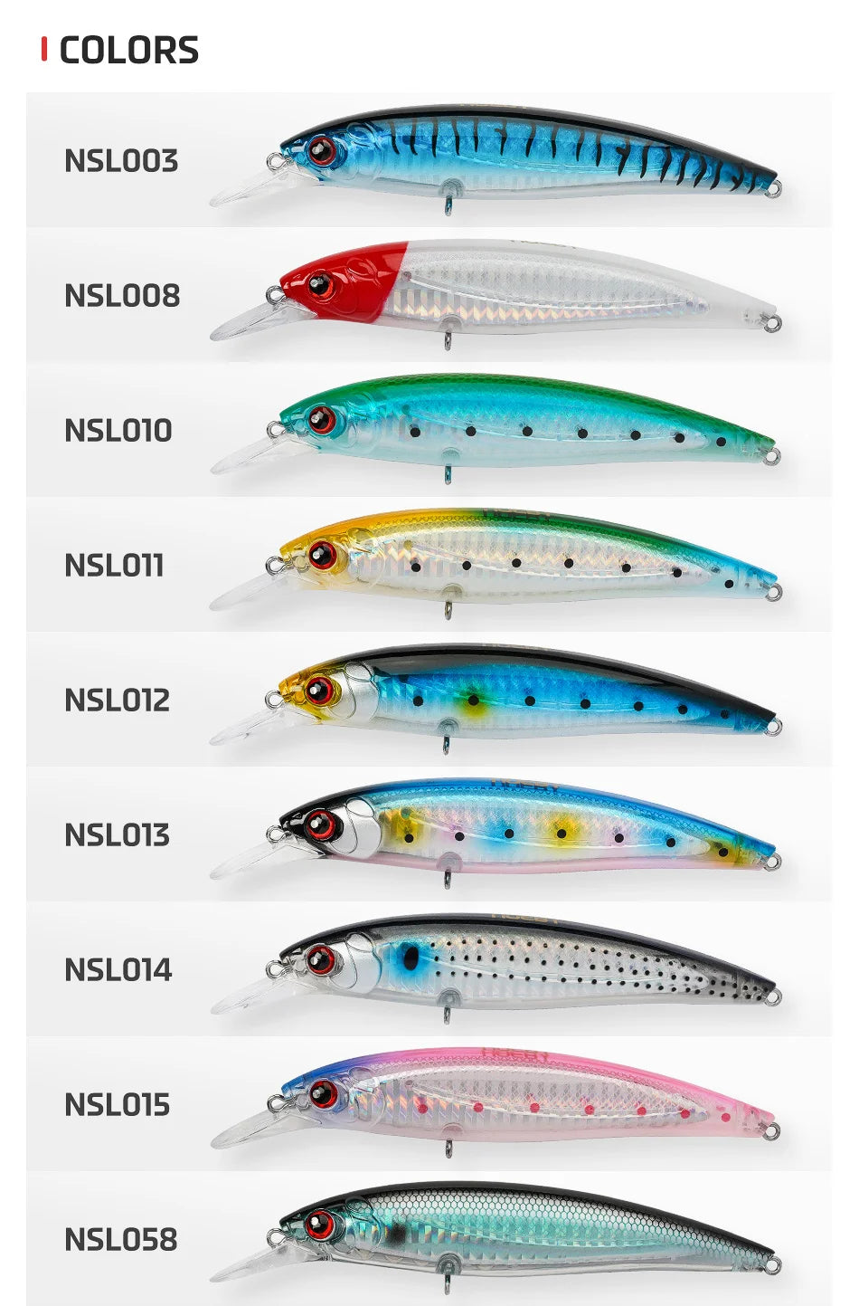 Noeby NBL9006 Jerkbait Flotante | 100mm/14g o 120mm/22g | Longcast | Bass, Lubina y Bonito | Mar y Lago - Firu Total Sales
