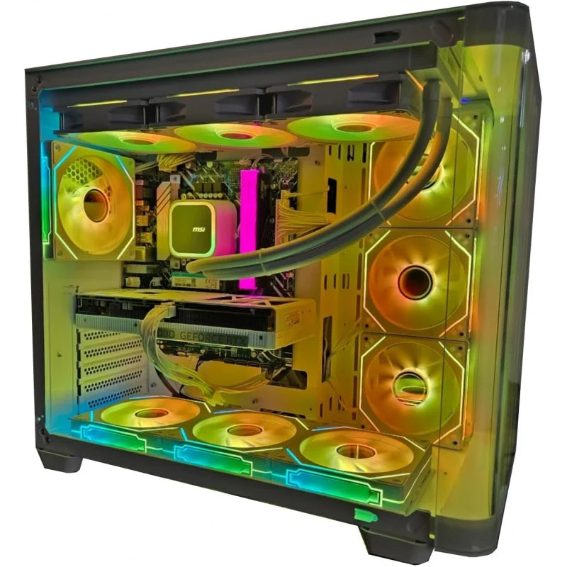 Gaming PC  core i9 E5-2650 CPU , RTX 3050, B760 DS3H, 8G/16GB RAM , 256G SSD, 5 Fans RGB Case (I5 i7 cpu))
