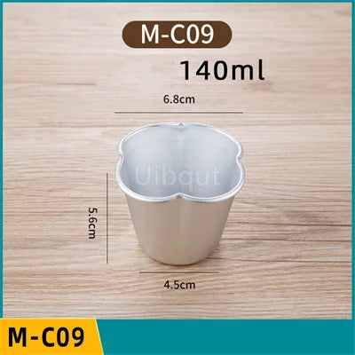 Set 5/10pcs Moldes Mini Acanalados de Aluminio para Pudding y Mousse 🍰
