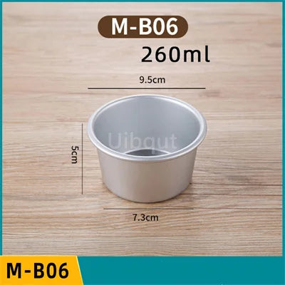 Set 5/10pcs Moldes Mini Acanalados de Aluminio para Pudding y Mousse 🍰