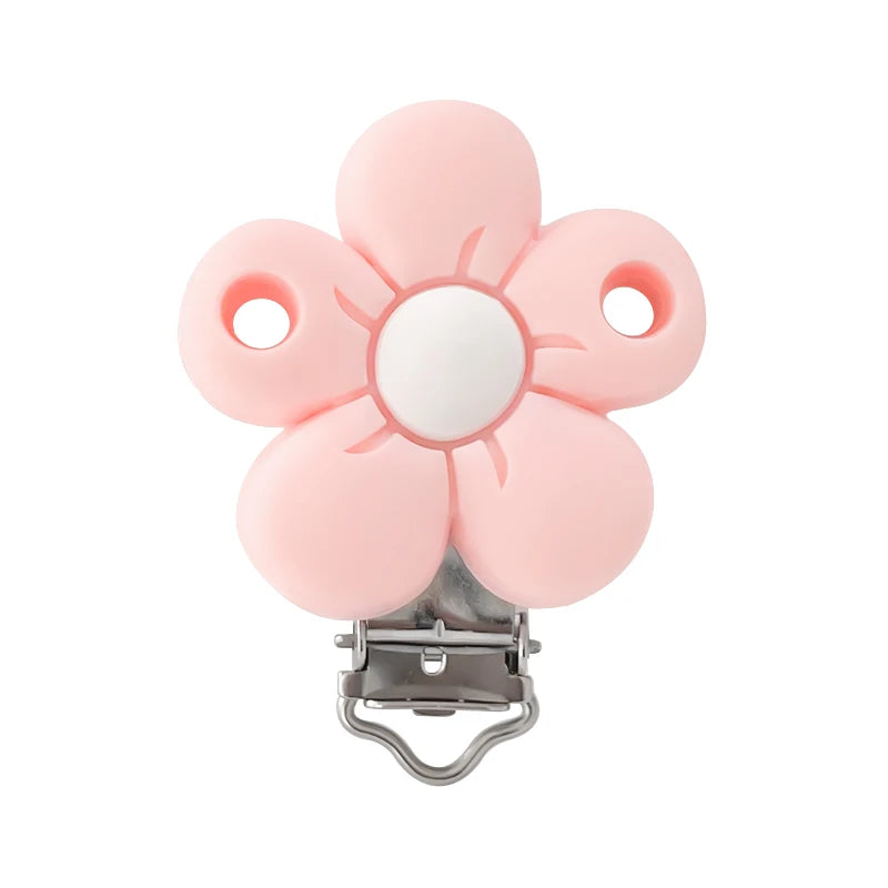 1/3/10pcs Silicone Flower Pacifier Clips Food Grade Teethers For Baby DIY Baby Soother Nursing Pacifier Chain Accessories