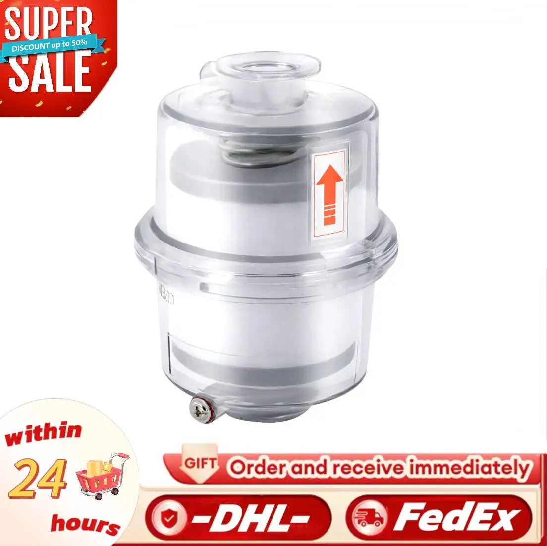 Vacuum Pump Exhaust Oil Mist Filter Oil Spray Arrester/ Fume Separator Exhaust Filter Kf25 Interface