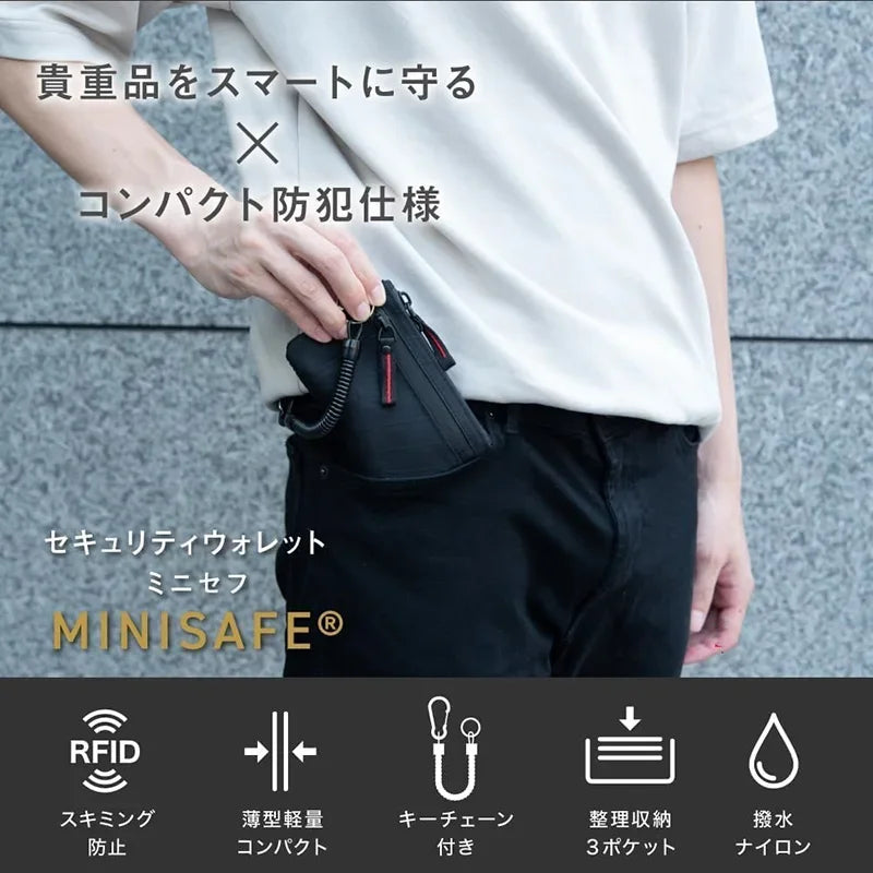 Zipper Rfid Wallet Mini Coin Purse Women Men's Nylon Short Wallet Retro Key Card Holder Small Money Bag Trend Youth Mini Handbag