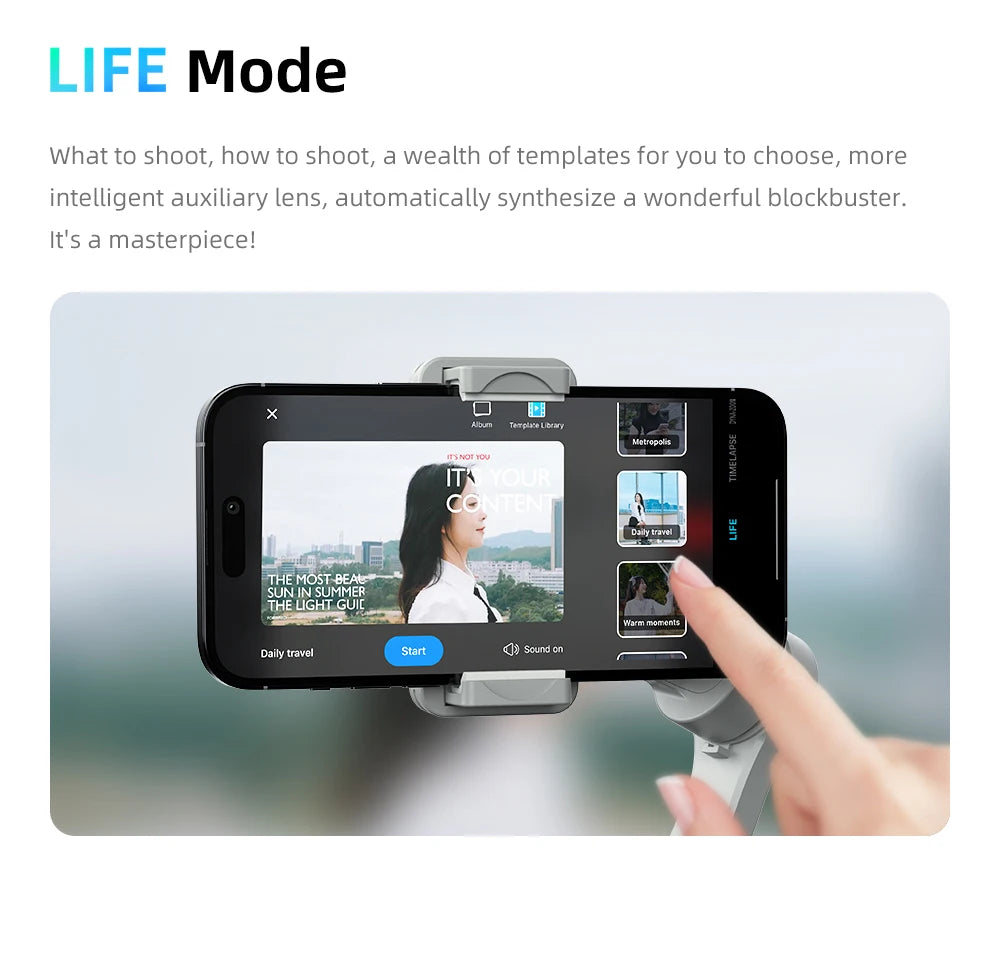 M01 3-Axis Smart Gimbal Handheld Stabilizer Selfie Tripod with Fill Light for Smartphone Anti Shake Foldable for Xiaomi iPhone - Firu Total Sales
