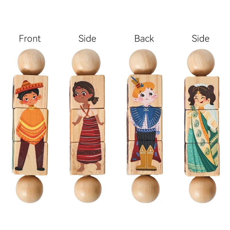 Wooden Rattle Silicone Ring — Sensory Baby Toy | 0-12 Months Gift