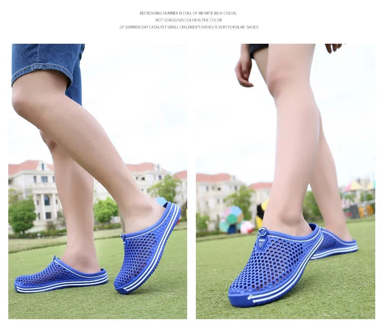Aqua Shoes Unisex Hollow Out Slippers Casual Couple Beach Sandal Flip Flops Beach Outdoor Sandals Water Shoes Mens Slippers