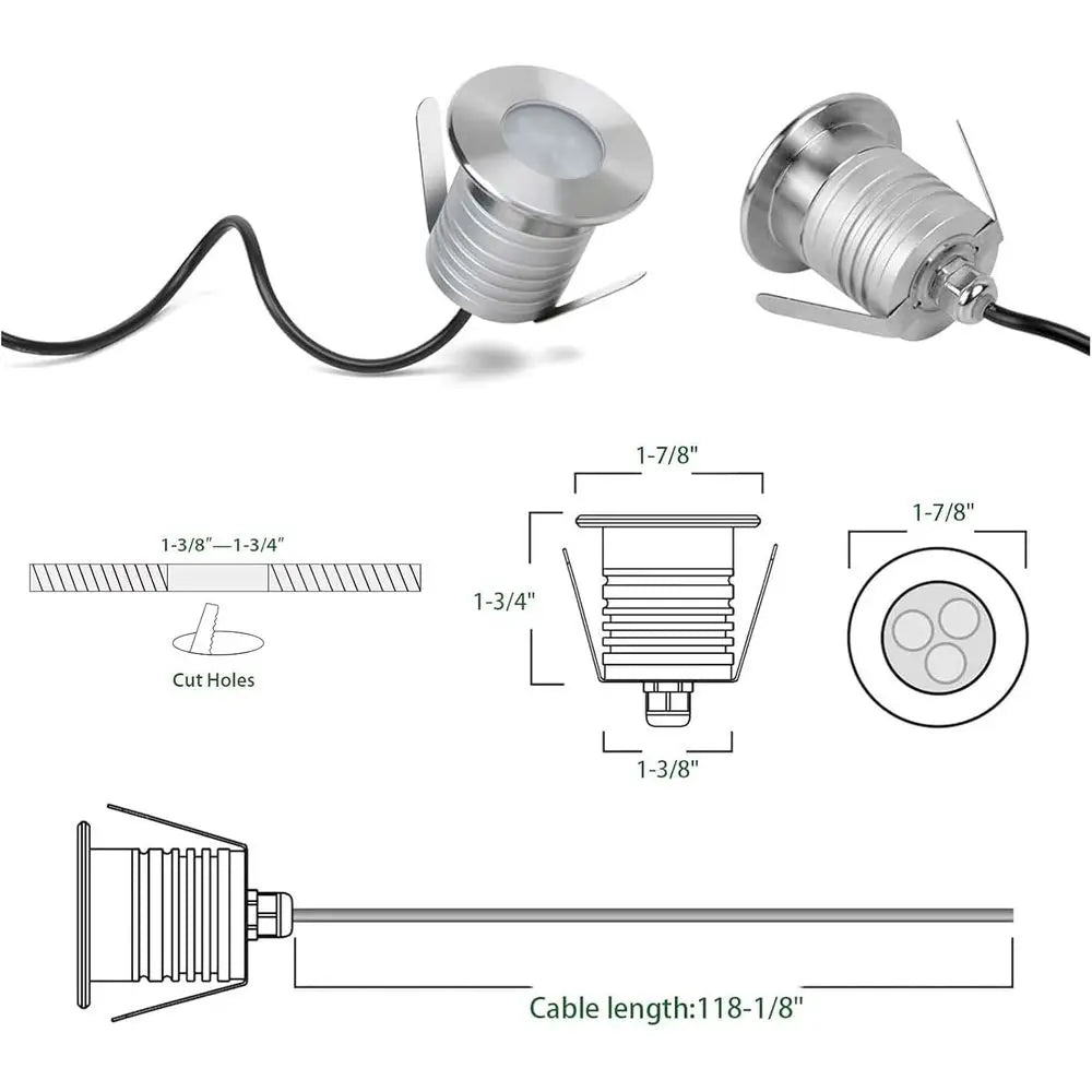 LED Underwater Pool Lights - 4 Packs, 3W 12V-24V DC, 12VAC, IP68 Dimmable Low age LED Swimming Pool Light or Ponds, Wateralls, o