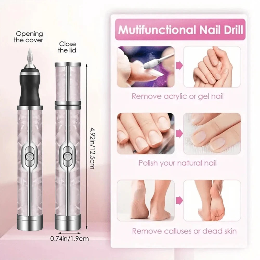 Torno Eléctrico para Uñas Portátil | 4 Velocidades | Kit Manicure y Pedicure Profesional 💅 - Firu Total Sales