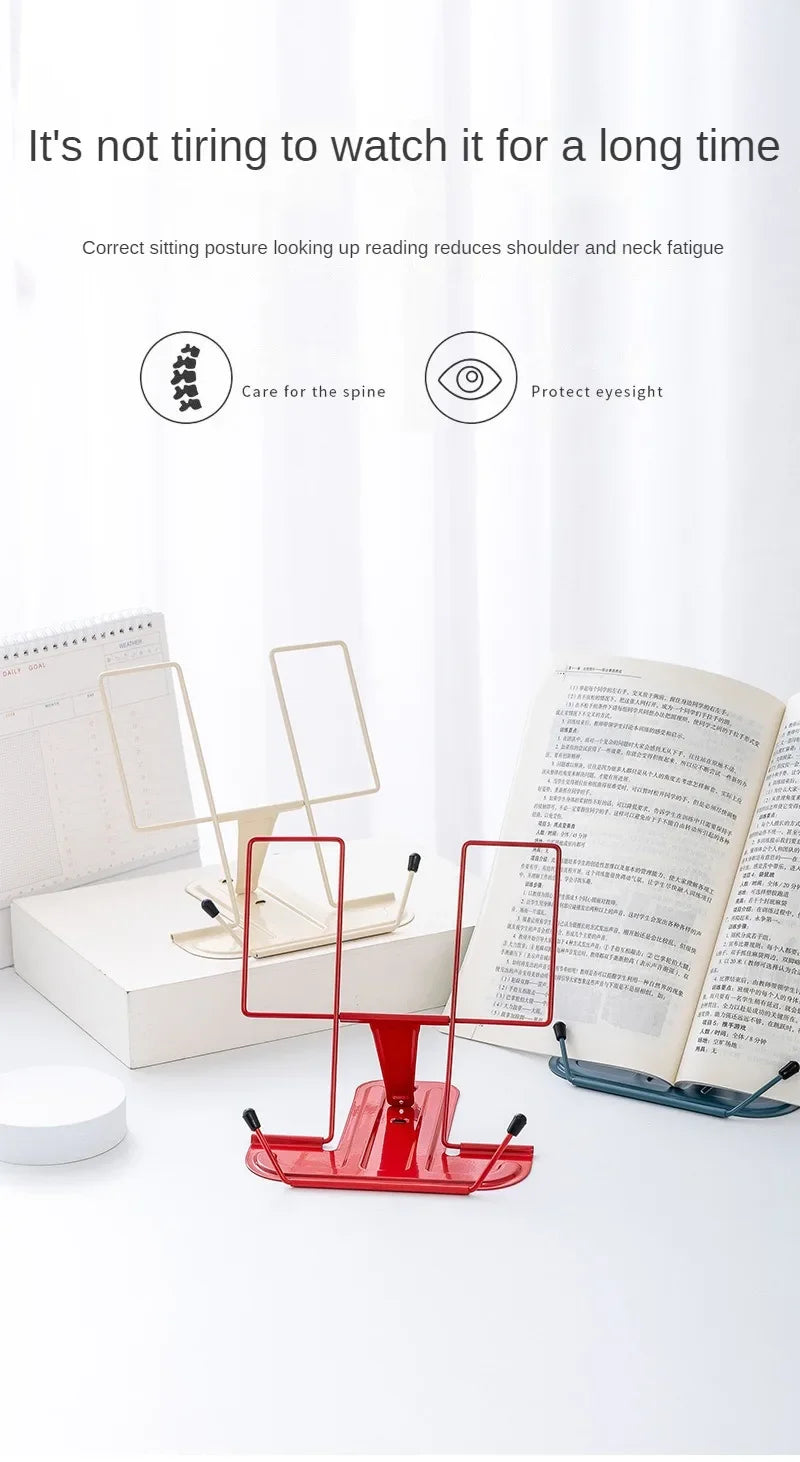 Simple metal reading stand, foldable reading stand, portable reading bookshelf, music stand
