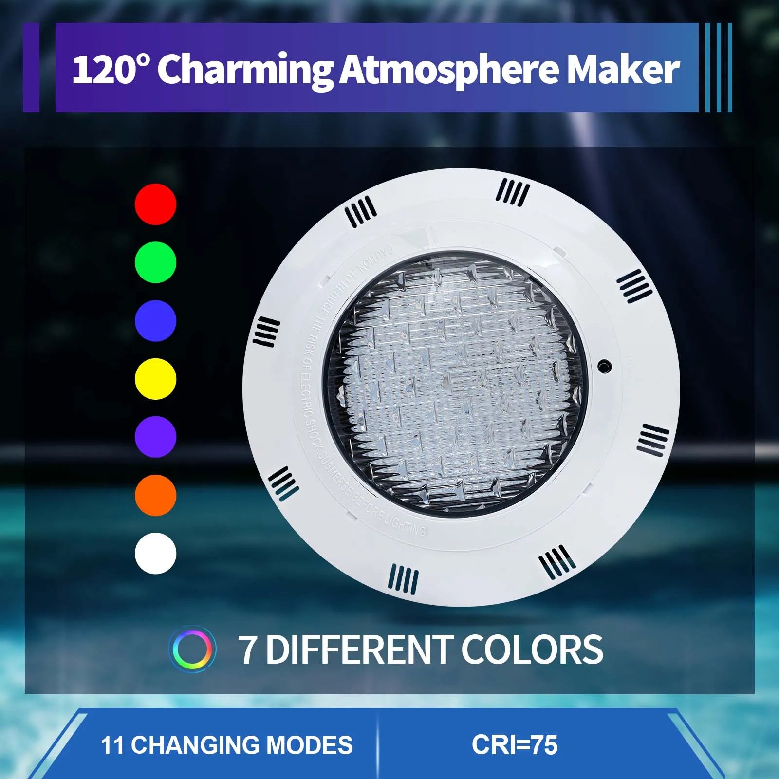 Pool Lights for Inground Pool, 45W LED Inground Pool Light, Color Changing Underwater Swimming PoolLight for 11.6" Wet Niches