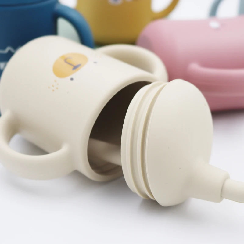 Vaso Sippy de Silicona 120ml para Bebé | Sin BPA | Contenedor de Snacks Portátil 🍼