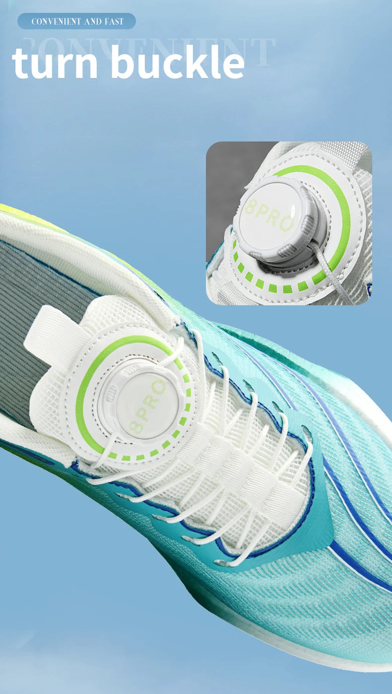 Tenis Running Maratón Placa de Carbono | Transpirable | Malla Ligera | Hombre y Mujer | Antideslizante