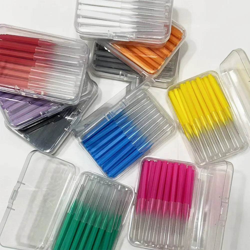 30pcs Interdental Brushes Dental Brush Between Teeth For Dental Orthodontic Clean Between Teeth Cleaning Tools Soft Brushes