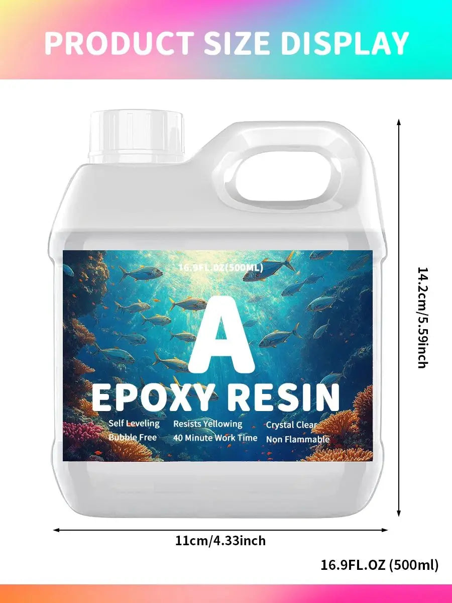 Resina Epoxi Transparente 500ML Curado Rápido | Sin Burbujas | Arte y Regalos DIY ✨
