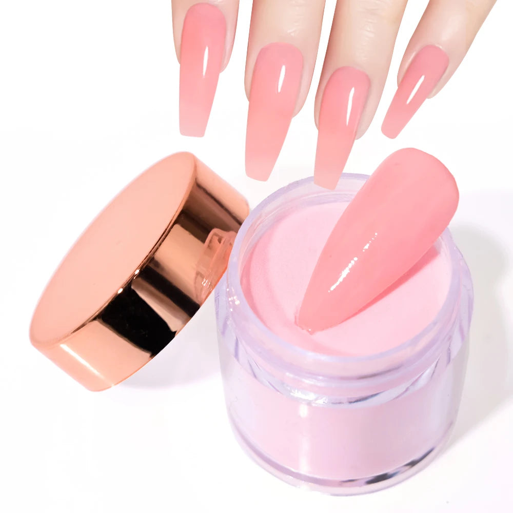 3Colors Acrylic Nail Powder Transparent/Pink/White Carving Crystal Polymer Powder Manicure Nail Polish Professional Accessories#
