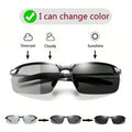Photochromic Polarized Metal Frame Sunglasses for Men Women UV400 Protection