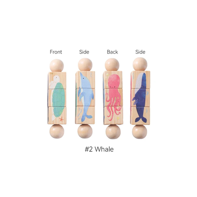 Wooden Rattle Silicone Ring — Sensory Baby Toy | 0-12 Months Gift