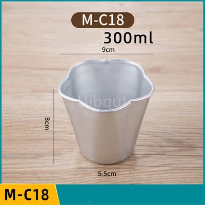 Set 5/10pcs Moldes Mini Acanalados de Aluminio para Pudding y Mousse 🍰
