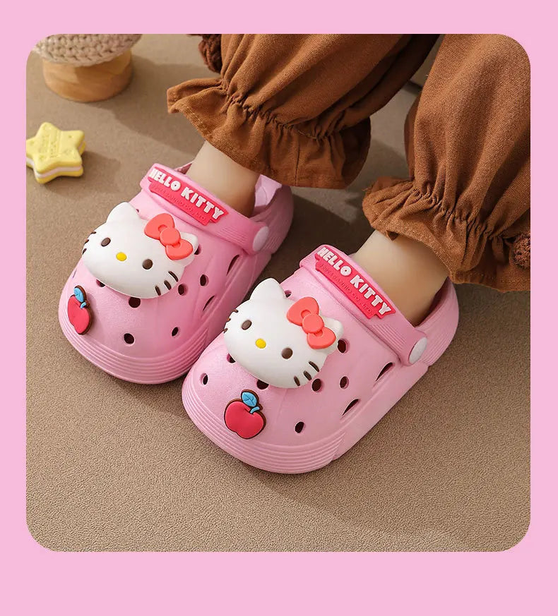 Pantuflas Sanrio Hello Kitty Kuromi para Niñas | Suaves Antideslizantes | Verano 🐱