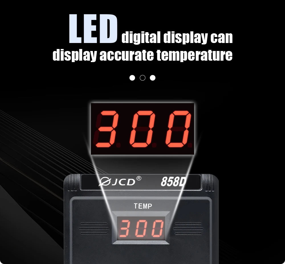 JCD 8208 Heat Gun Micro Soldering Station 750W Soldering Hot Air Gun LCD Digital Hair Dryer For BGA IC Welding Repair Tools